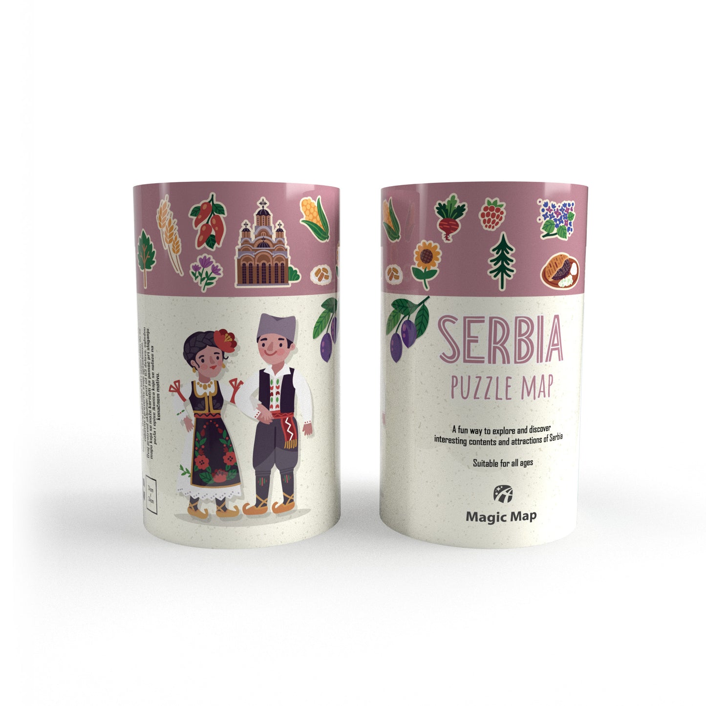 Serbia pictographic puzzle map (latin)