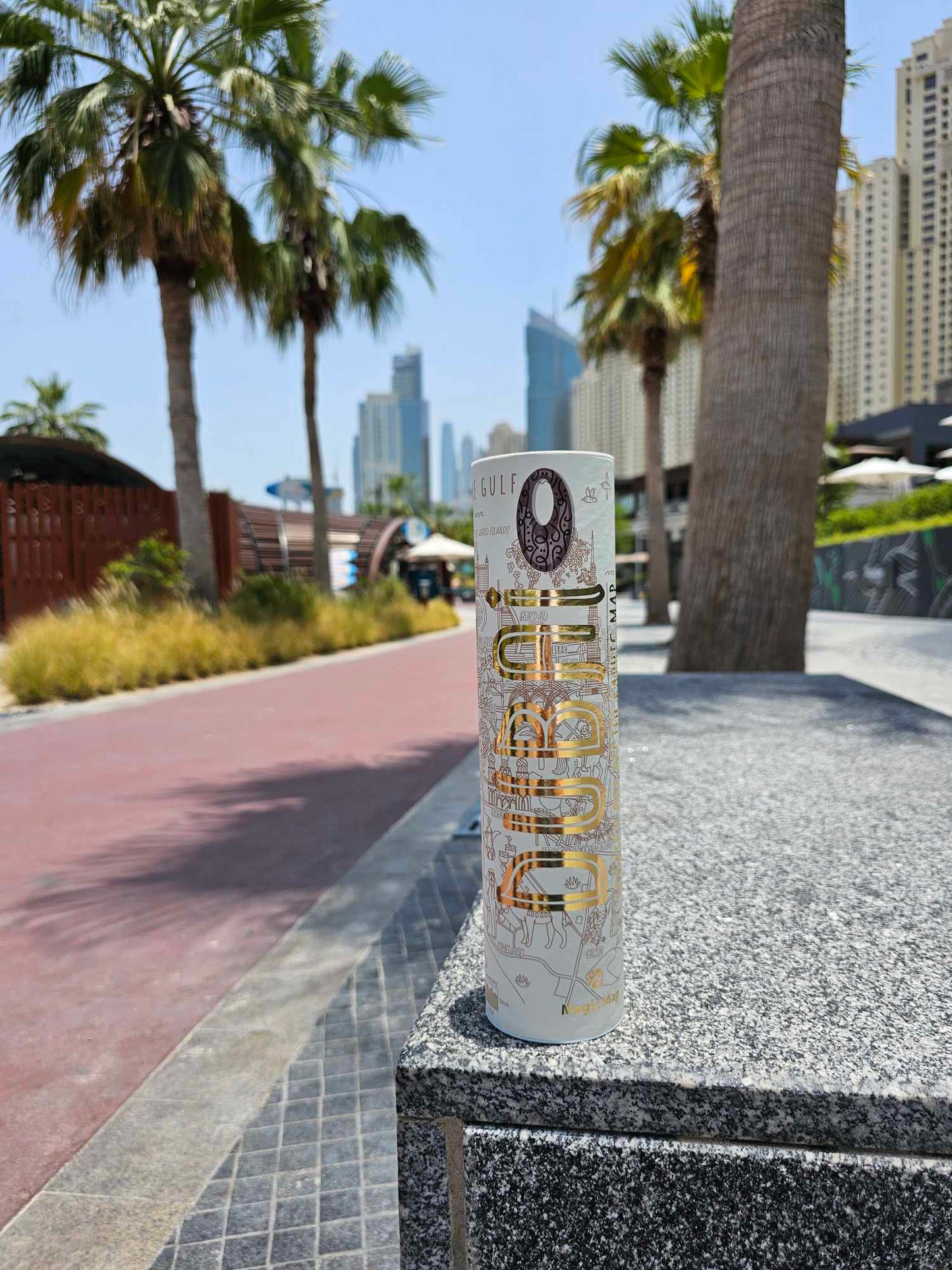 Dubai pictographic scratch off map