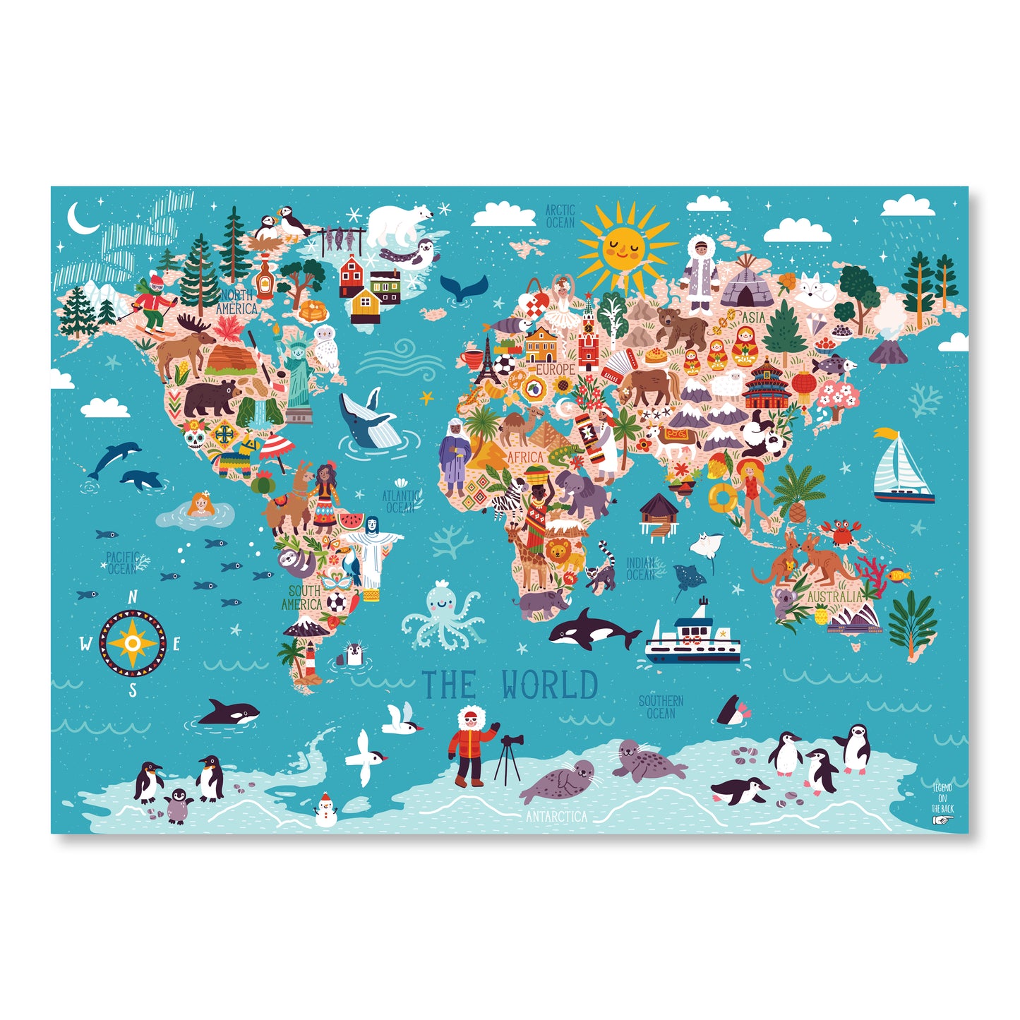The World pictographic scratch off map