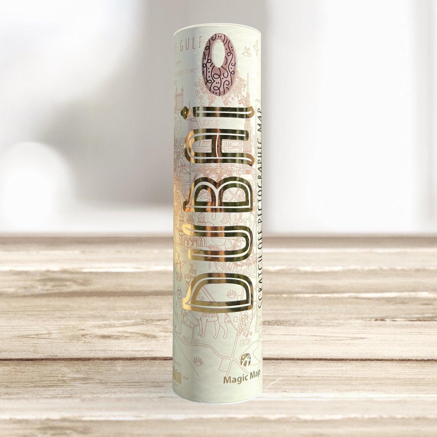 Dubai pictographic scratch off map