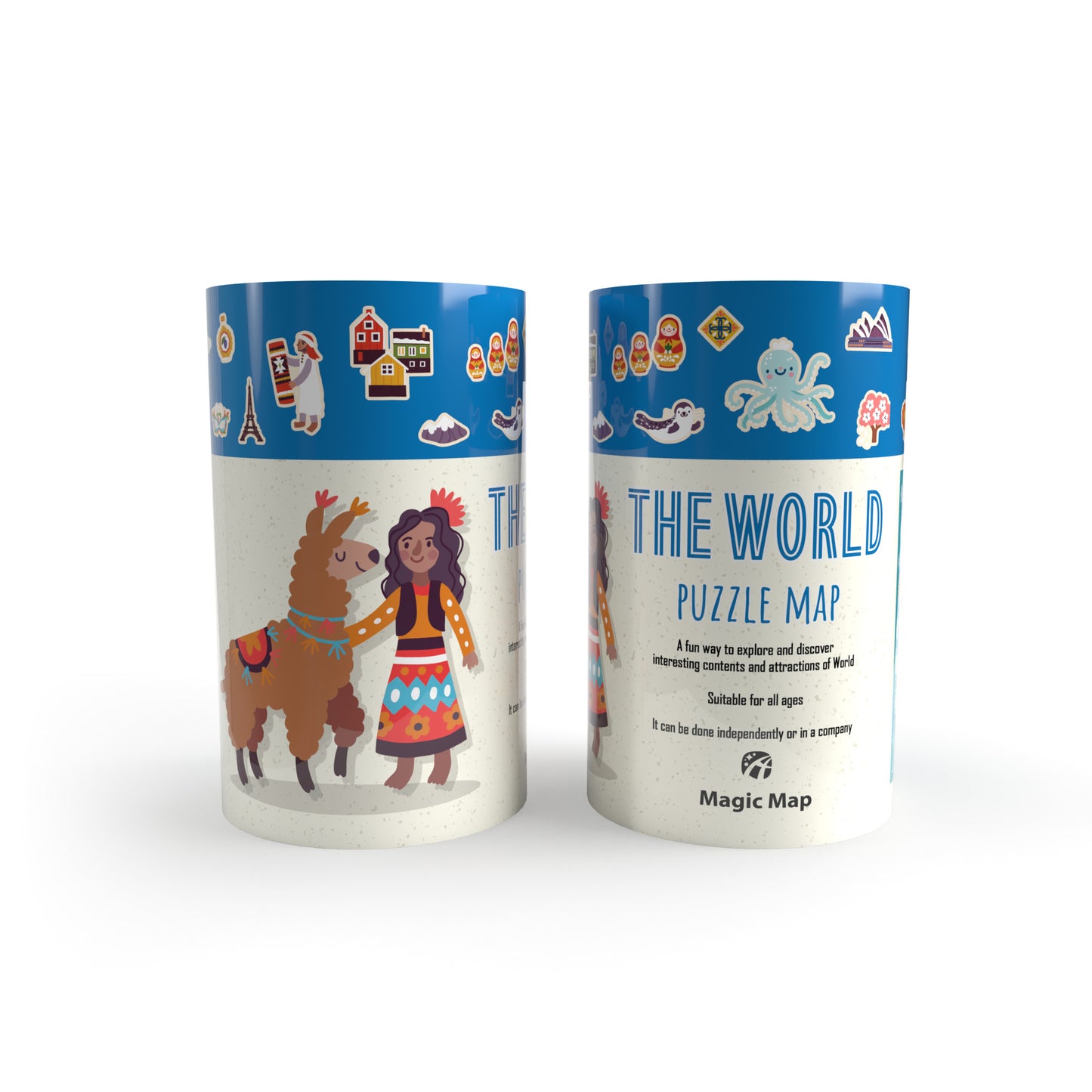 The World pictographic puzzle map