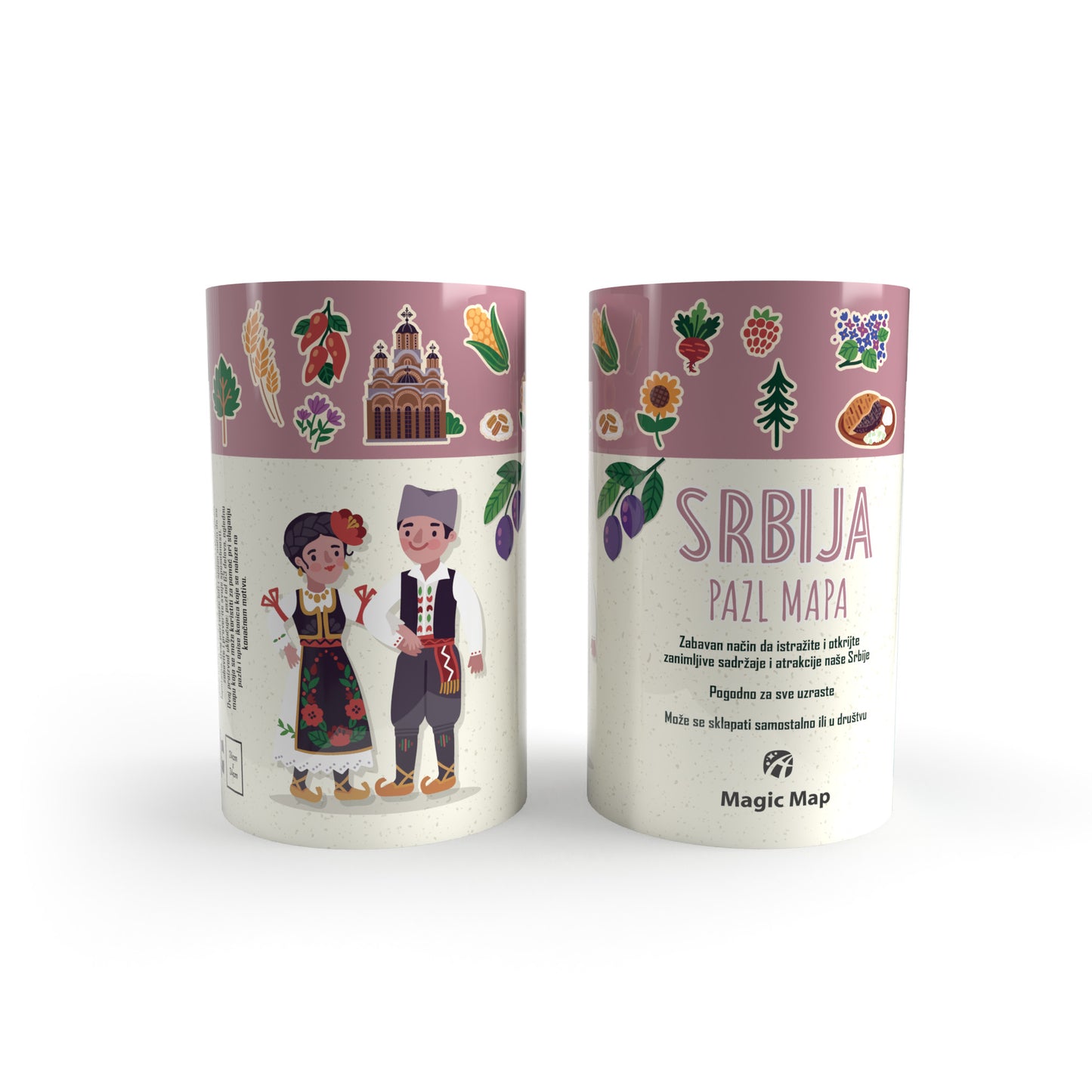 Serbia pictographic puzzle map (latin)