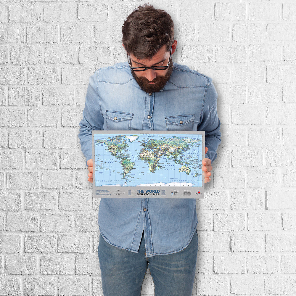 The World scratch map