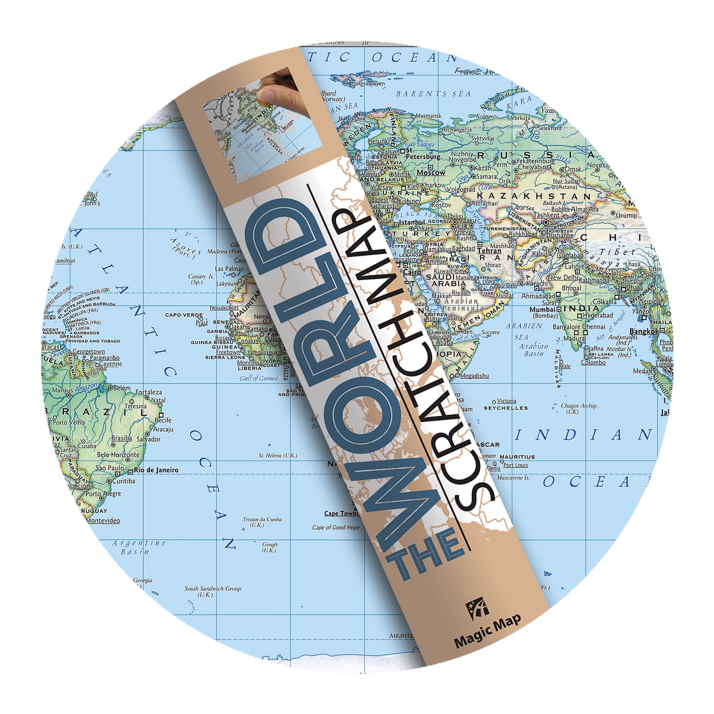 The World scratch map
