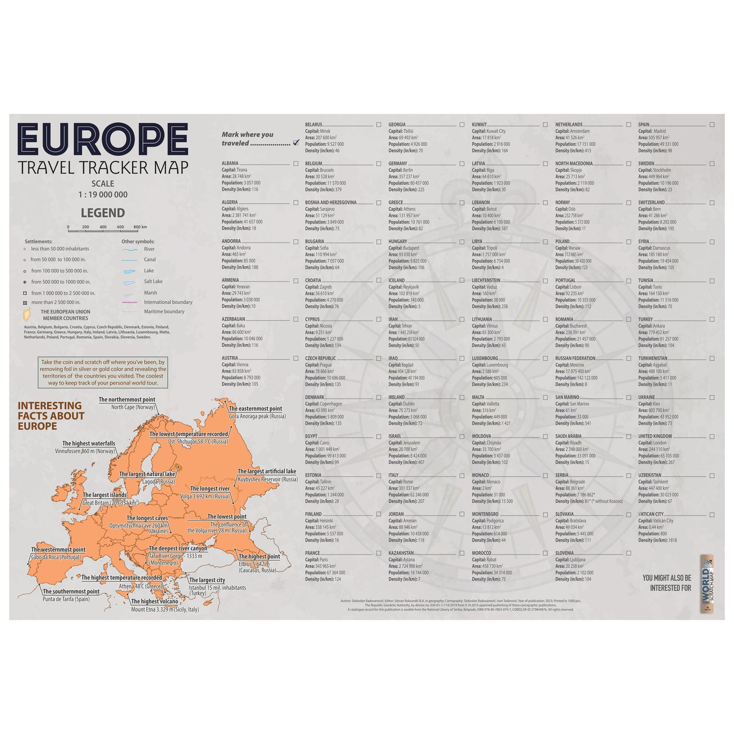 Europe scratch map english version