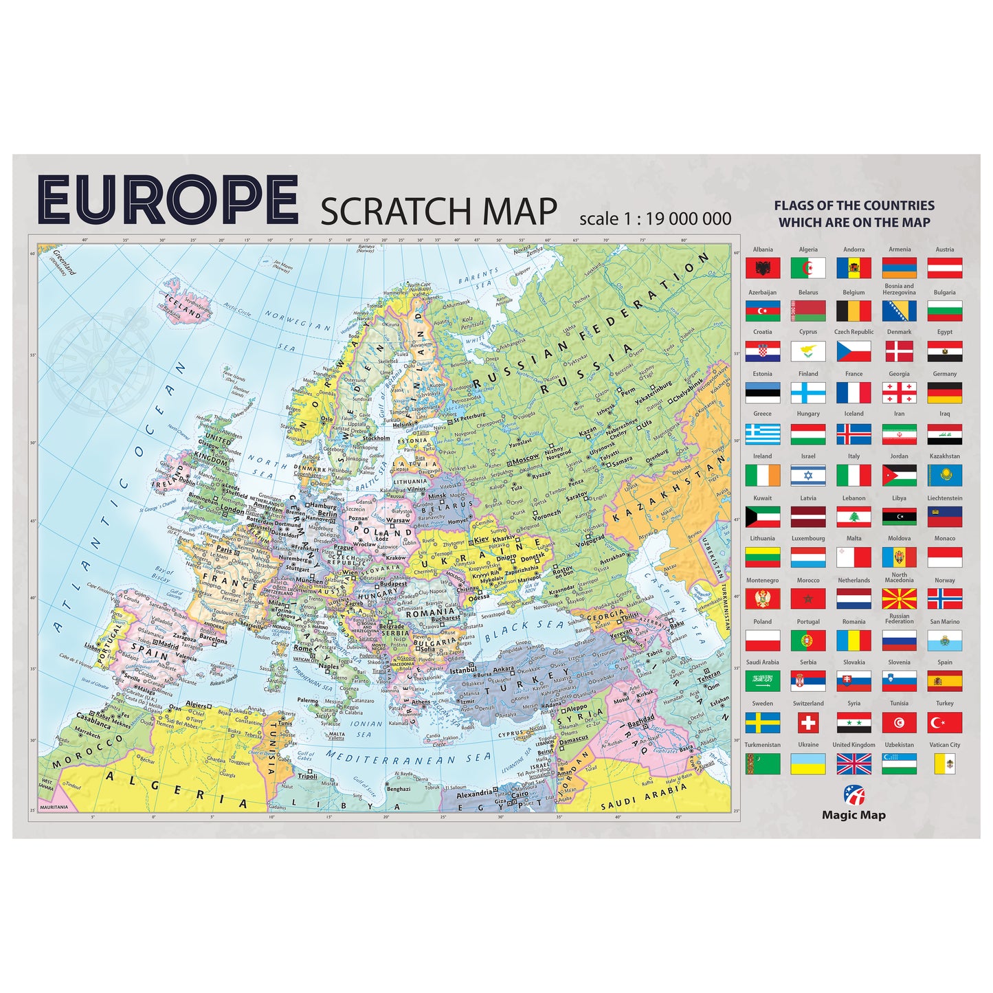 Europe scratch map english version