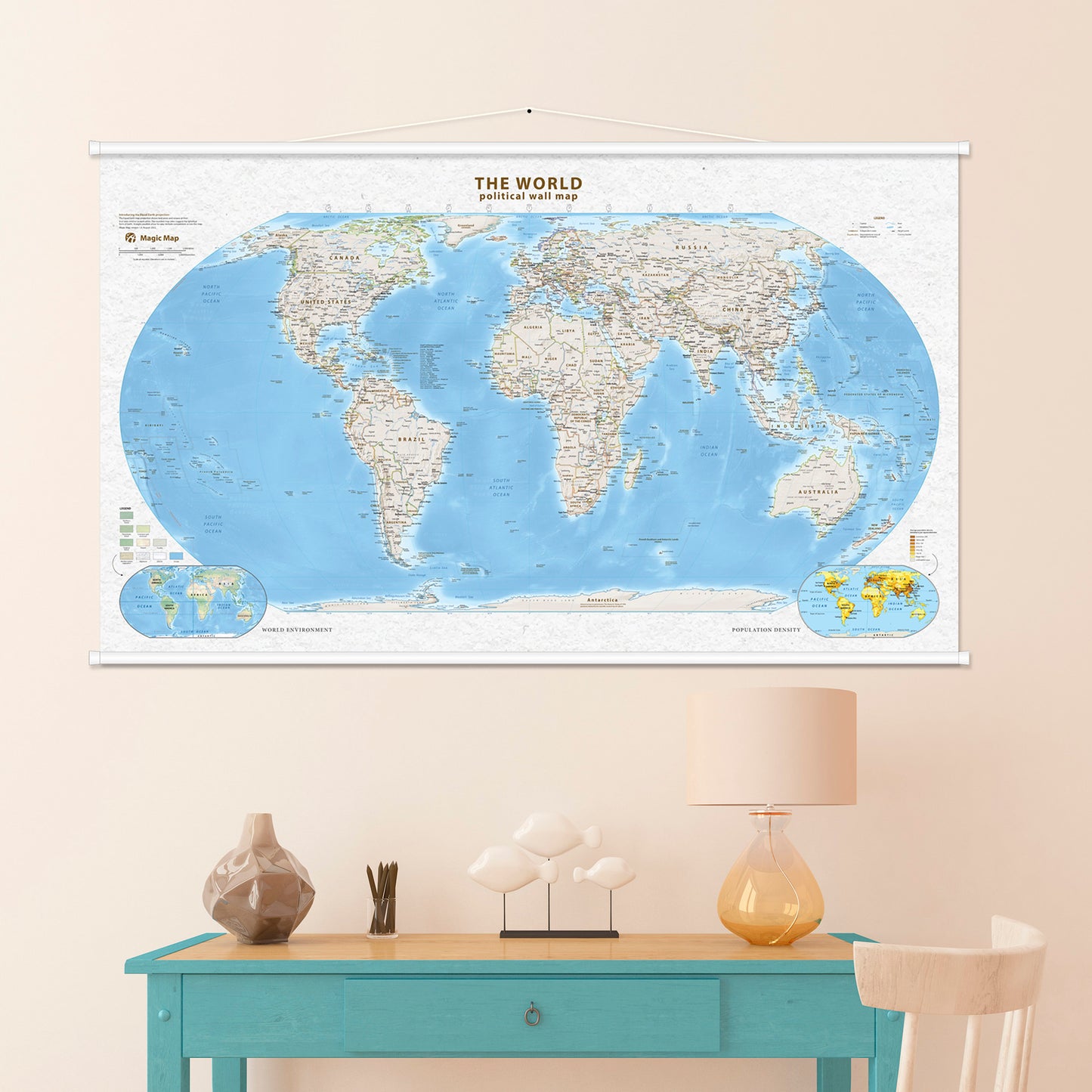 The World political wall map