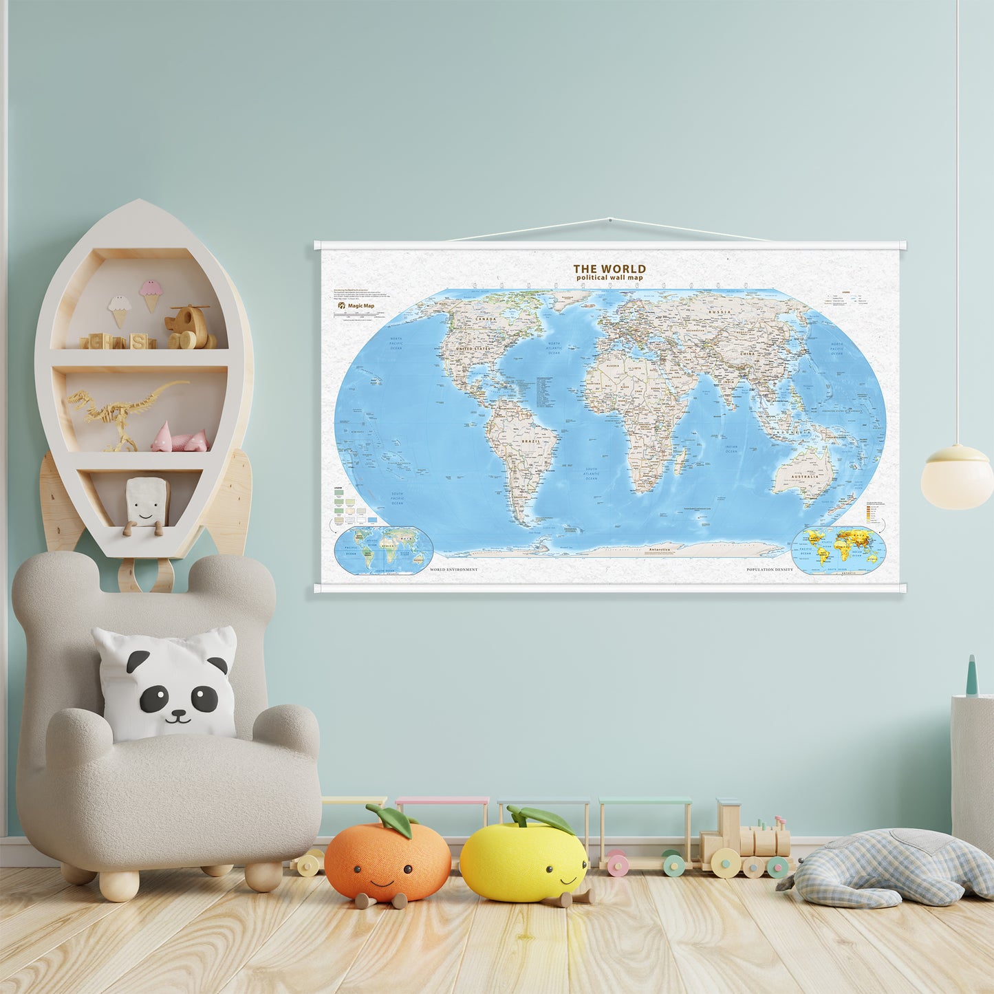 The World political wall map