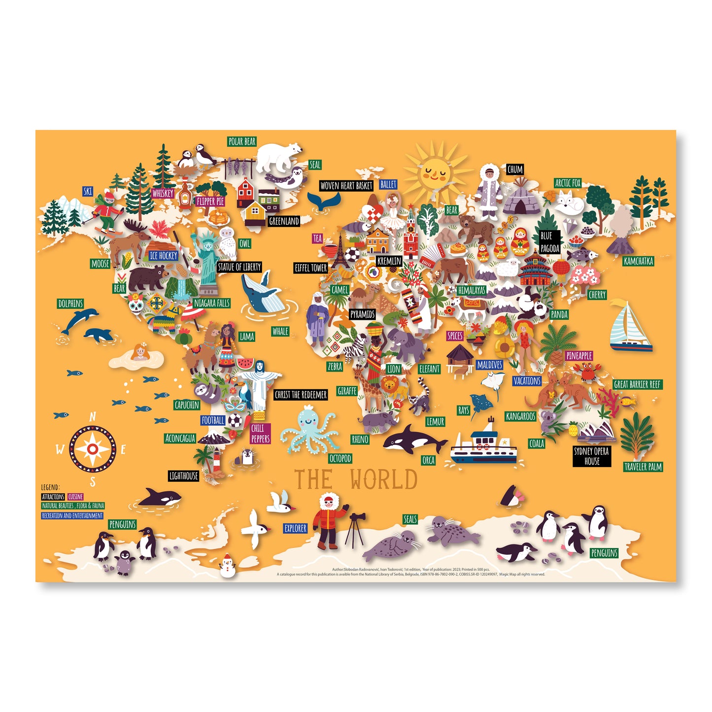 The World pictographic scratch off map