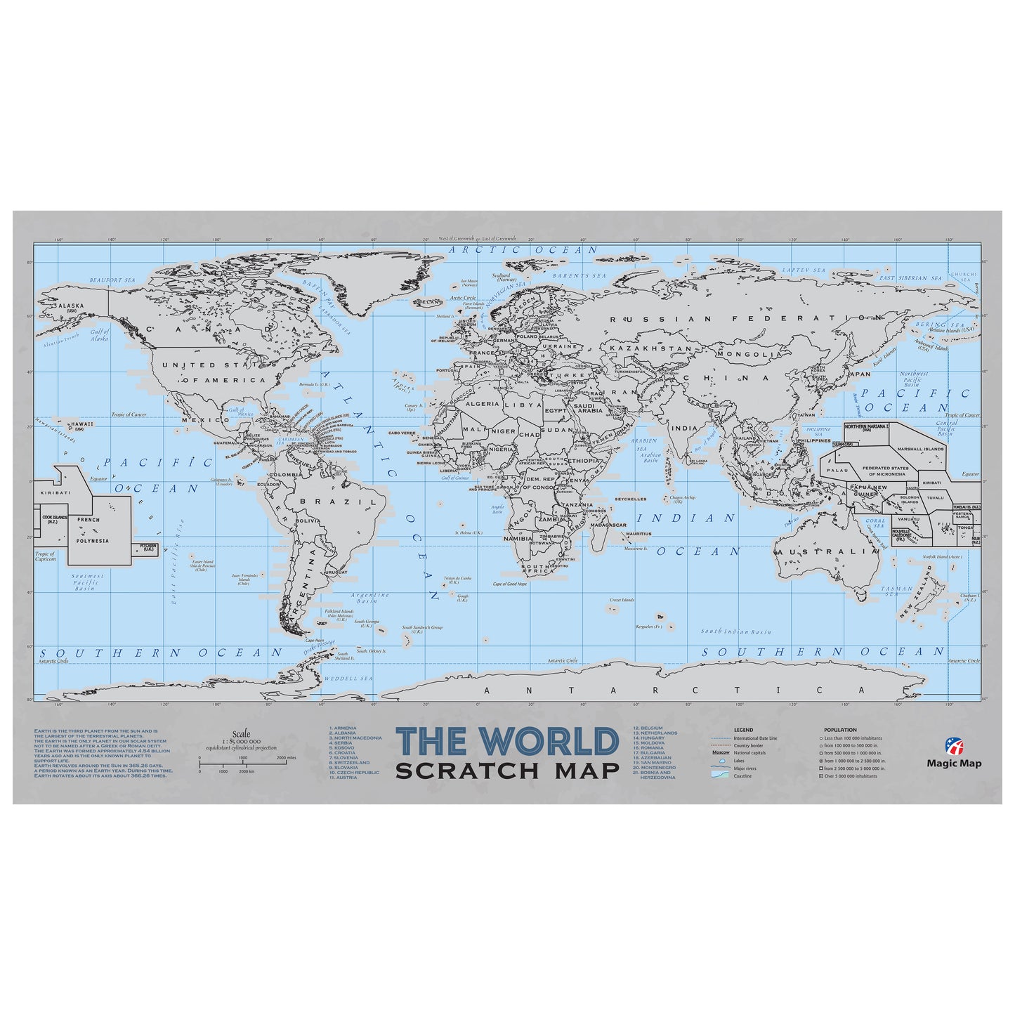 The World scratch map – Magic Map Store